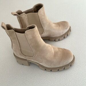 Tan Suede Heeled Boots